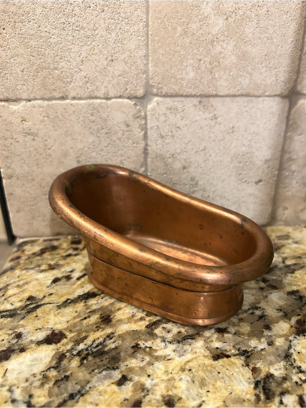 Copper Mini Bathtub Decorative Soap Dish